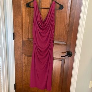 Kensie NWOT Magenta Midi Cowl Neck Dress